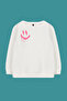 Ecru*001 Boy's Back Printed Crew Neck Cotton Knitted Sweatshirt Tkdaw25Sw00015 - 2