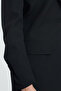 Black Oversize Lined Woven Blazer Jacket Twoss23Bc00067 - 5