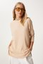 Women's Cream Print Long Sleeve Knitted Blouse Zh00038 - 2