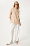 Women's Cream Print Long Sleeve Knitted Blouse Zh00038 - 4