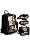 Black Basketball Bag Set and Waist Bag for Boys - Primary/secondary School