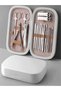 18 Piece Stainless Steel Manicure Pedicure Hand Foot Face Care Set with Glass File in Special Box with Magnet