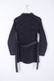Belted and Snap Fastened Long Sleeve Shirt Collar Women's Comfortable Denim Dress Snow Wash Anthracite Four Seasons - 6