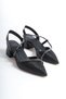 Women's 4 cm Evening Shoes and Bag Black - 8