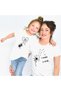 Family t Shirt Mother Daughter Mom and Me Heart Print T-Shirt Cute Tops Lovely Family Clothing