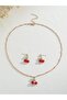 Cherry Gold Color Necklace and Earring Set - 2
