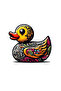 Tattooed Cute Duck Sticker Car, Motorcycle, Helmet, Laptop, Glass Sticker 13X12 cm