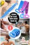 5 Pcs Silicone Bath Brushes – Long & Foldable Double Sided 70 cm Bathroom Cleaning & Skin - 5