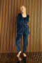 PYJAMONY VELVET 3-PIECE SLINGED WOMEN'S PYJAMATAKIM 5545 - NAVY BLUE