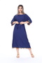 Women's Three-Quarter Sleeve Summer Midi Length Dress - 2