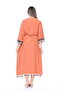 Women's Three Quarter Sleeve Summer Midi Length Dress - 4