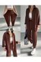 Women's Bitter Brown Cotton Soft Textured Top and Bottom Set - 8