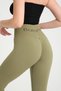 Gymhams Khaki Hip Gathered Hip Shaper Push up Recovery Women's Sports Tights Balance Series - 5