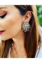 Ottoman Star Zircon Stone Antique Earrings - 4
