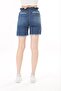 WAIST ELASTIC BOL CUT JEANS SHORTS - 5