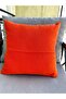 Panch Punch Selin Model Handmade 2-Piece Set of Orange Cushion Covers 43X43 - 5