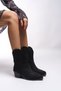 Wruselm Women's Western Boots 0012725 Black Suede - 4