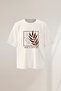 Women's Printed Amor Floral Oversize T-Shirt - 2