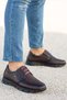 W-985 Black Orthopedic Daily Dad Shoes Genuine Leather Men's Shoes