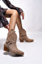 Creitulah Women's Western Boots 0012721 Mink Suede - 5