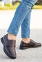 W-985 Black Orthopedic Daily Dad Shoes Genuine Leather Men's Shoes - 3