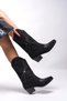 Ezauviah Women's Embroidered Western Boots 001289 Black Suede - 3