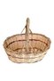 Wicker Reed Basket Bamboo Basket Organizer Balcony Basket Wicker Basket with Handles - 2