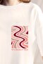Women's Printed Dream Disco Retro Pocket Printed Oversize T-Shirt - 3