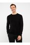 Lcwaikiki Classic New Black Crew Neck Long Sleeve Striped Men's Knitwear Sweater (W3) - 2