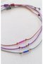 3-Piece Minimal Bracelet Pink, Purple, Blue String Miyuki Beads - 2