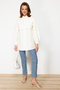 Cream Cotton Woven Shirt TCTSS23TG00030 - 3