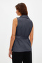 Gray Regular Belted Woven Vest Twoaw23Ye00021 - 3