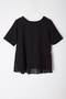Black Pleated Back Woven Plus Size Blouse Tbbaw25Bz00001 - 6