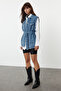 Oversize Denim Vest with Blue Belt Twoaw25Ye00062 - 2