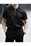 2-Piece Set: Ribbed Zip-Up T-Shirt and Ribbed Baggy Sweatpants Set - 2