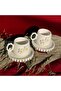 6' Handmade Ceramic Special Design Daisy Patterned Turkish Coffee Cup Mother's Day - 2