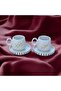 6' Handmade Ceramic Special Design Daisy Patterned Turkish Coffee Cup Mother's Day - 5