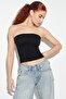 Uo-Textured Strapless Anti-Slip Corset with Patterned Design, Waist Slimming Effect Corset, Women's Crop Top