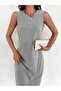 Women's Cotton Combed 120 cm Underskirt Gray Dress - 2