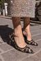 PARADIO WOMEN'S BROWN LEOPARD SEQUINED HEELED UNLINED STILETTO