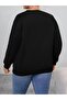Women's Heart Printed Crew Neck Sweatshirt - 2