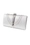 Laser Fabric. Silver Evening Dress Bag. Silver Invitation Evening Bag. Evening Dress Bag Silver. Portfolio Clutch Bag. - 7