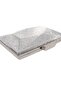 Silver Evening Dress Bag. Snake Patterned. Silver Evening Dress Bag. Silver Evening Dress Evening Bag. Portfolio Cultc Bag. - 6