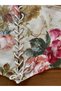 French Vintage Floral Patterned Lace Up Beige Corset - 3