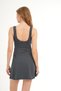 Women 'Patterned Combined Shorts and Dress Swimsuit - Navy Blue - 2