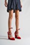Red String Heeled Shoes - 3