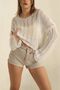 Openwork Tasseled Knitwear Seasonal V-Neck Sweater