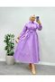 Lilac Hijab Dress - Waist Tied - 3