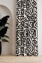 Ays Home Black and White Abstract Patterned Background Curtain (Beware of the Size) - 2
