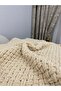 Hand-Knitted Blanket 310-Soft Beige - 2